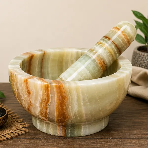 Onyx Stone Mortar & Pestle